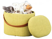 Marmi, Pouf Materiale Struttura in Tessuto, 42x36x30h cm Giallo