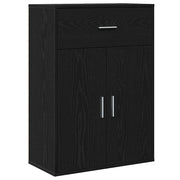 Credenza | Madia | Buffet da pranzo | Armadio da pranzo Rovere Nero 60 x 30 x 84 cm Legno multistrato