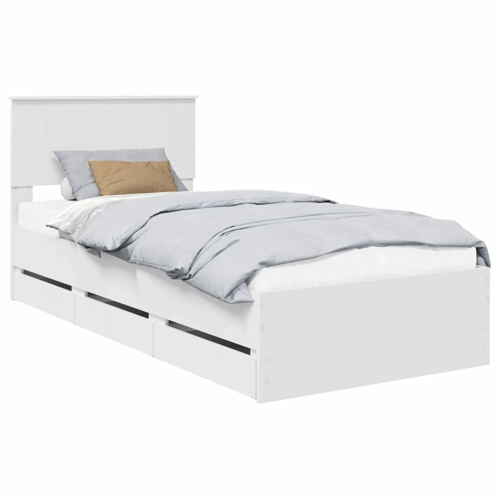 Struttura del letto Bianco 90 x 190 cm Legno Ingegnerizzato