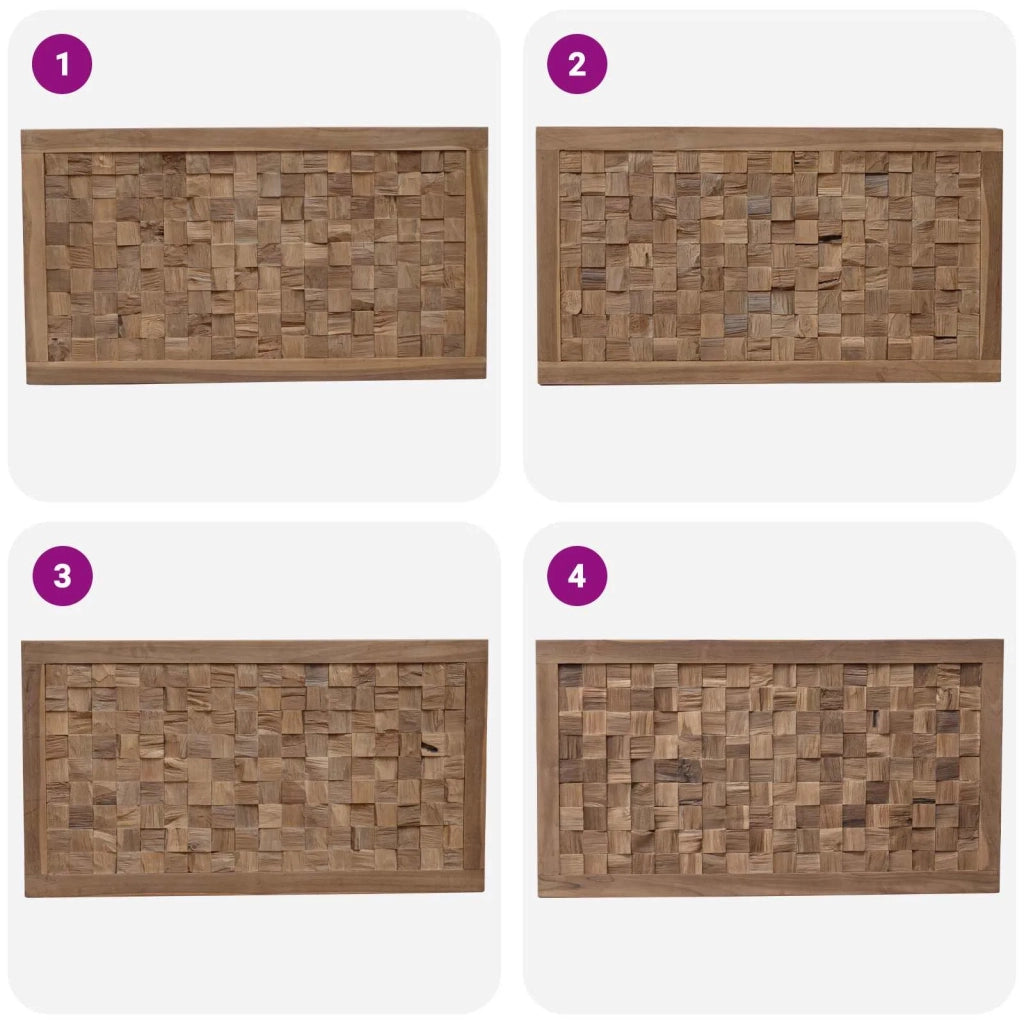 Testiera | Testata Naturale Legno di teak solido