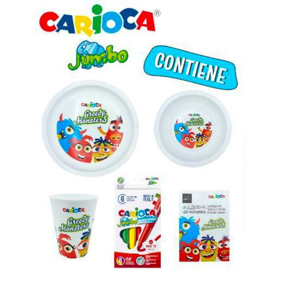 Trade Shop - Set Pappa Carioca Per Bambini 3 Pezzi Con Matite Colorate E Album Da Colorare -