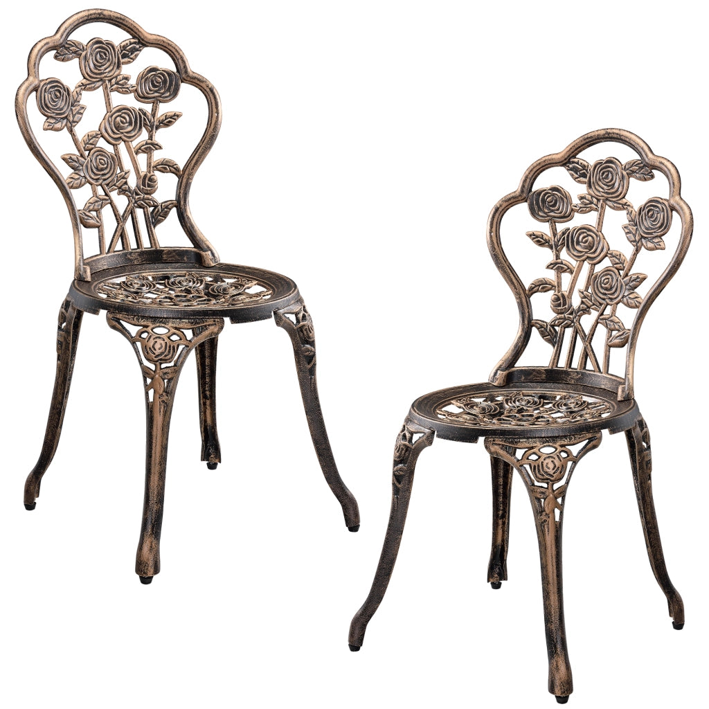 Set Mobili da Bistrot Wakefield con Motivi Floreali - Effetto Bronzo Antichizzato casa.pro