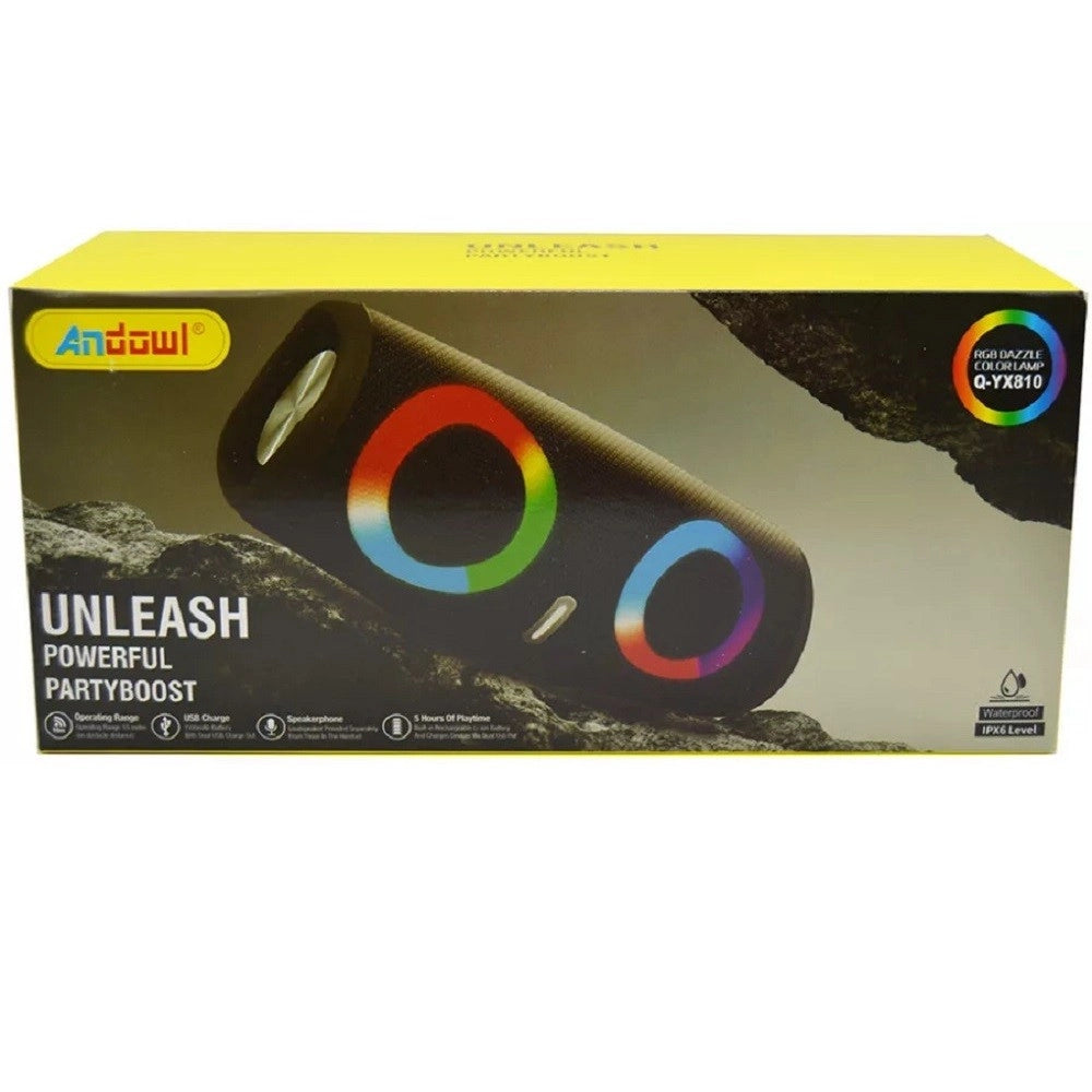 Trade Shop - Altoparlante Portatile Bluetooth Q-yx810 Bt Usb/sd/aux Senza Fili Rgb Waterproof -
