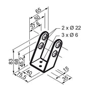 STAFFA SUPPORTO ATTUATORE ARGENTO MINGARDI 2700124 AUTOMAZIONE AUTOMATISMI NUOVO