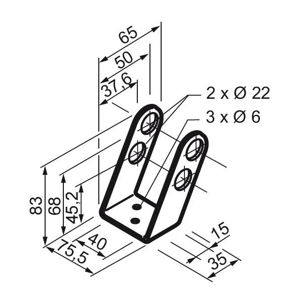 STAFFA SUPPORTO ATTUATORE ARGENTO MINGARDI 2700124 AUTOMAZIONE AUTOMATISMI NUOVO