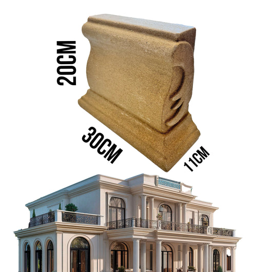pz *** STOCK *** Fregio capitello cimasa per esterno in xps resinati 30x20x11cm PDB06