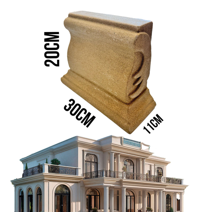 pz *** STOCK *** Fregio capitello cimasa per esterno in xps resinati 30x20x11cm PDB06