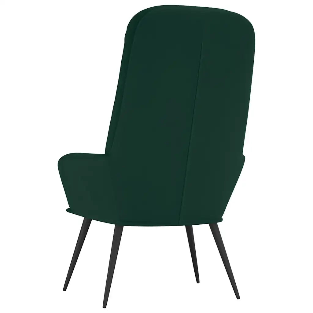 Sedia Relax Verde Scuro in Velluto 341196