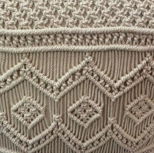 Pouf da giardino macramè - DELIA