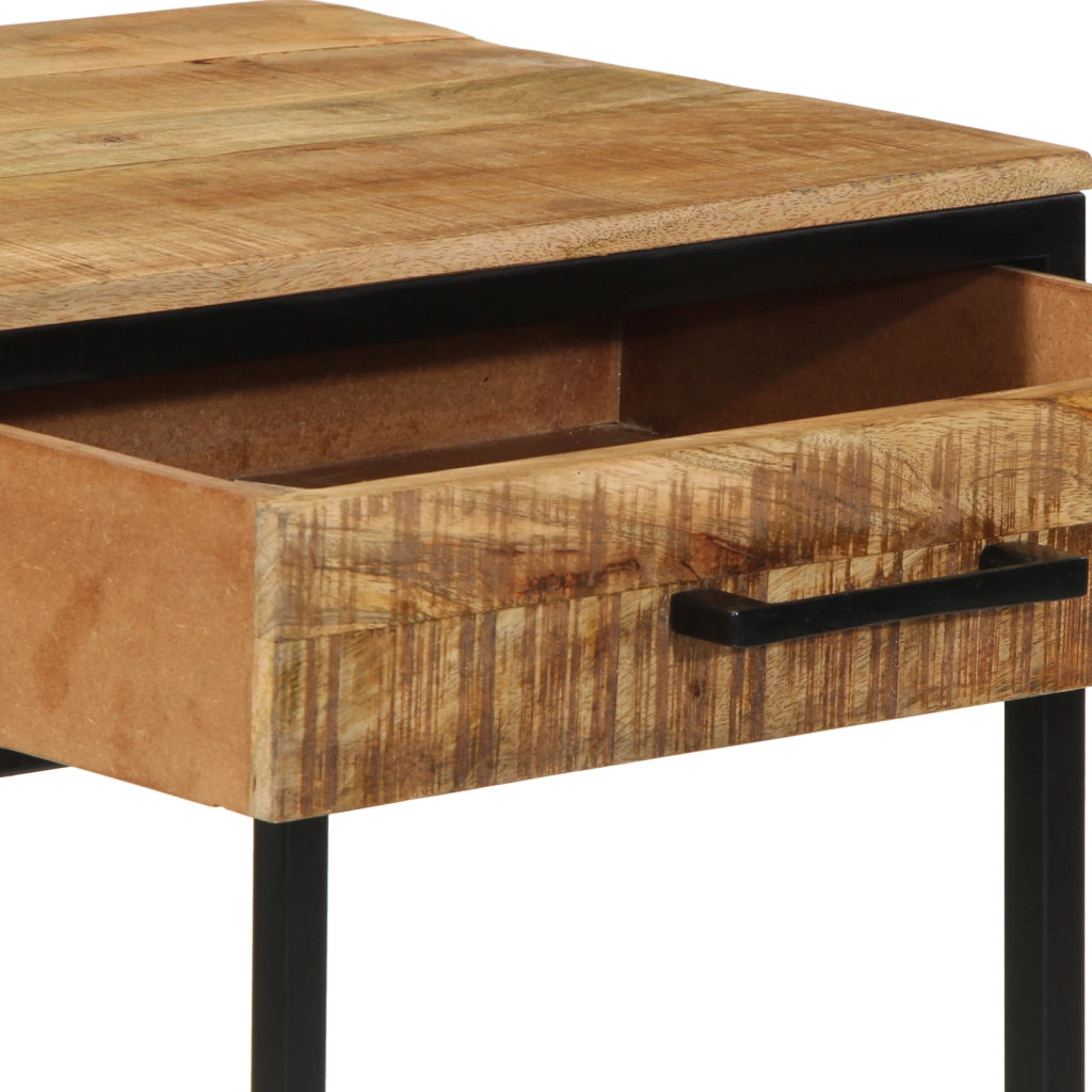 Toeletta 100x40x75/120 cm in Legno Massello Mango Grezzo