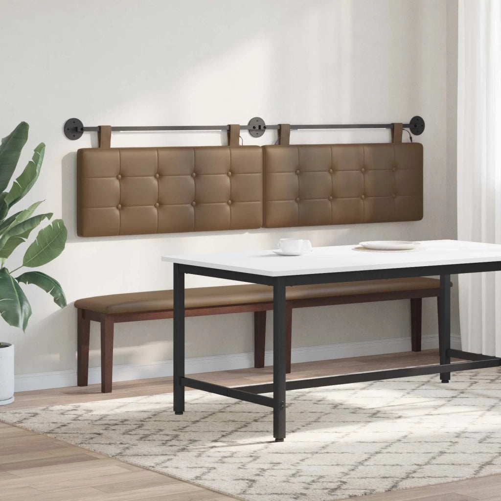 Testiera | Testata sospesa Con luce LED Cappuccino Similpelle