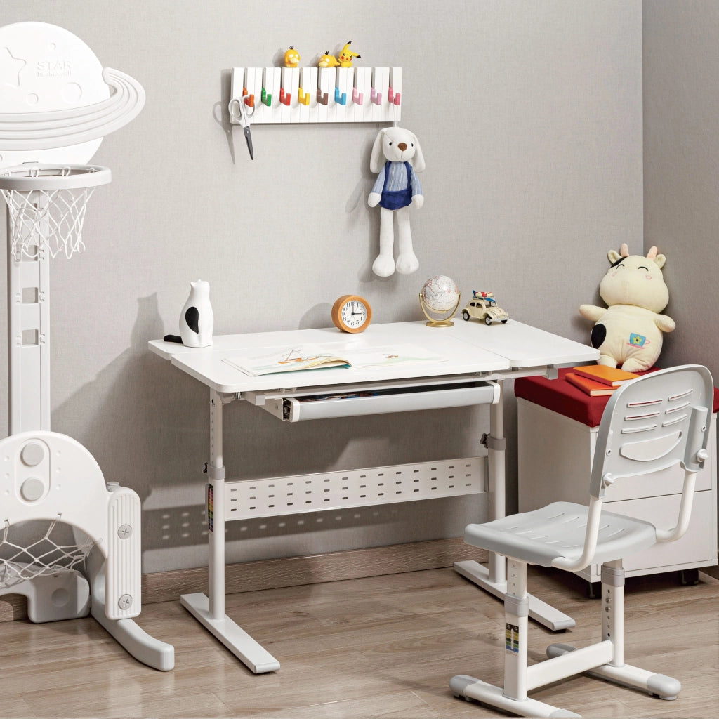 Toboli Scrivania per bambini 100x60cm regolabile in altezza e in inclinazione Con manovella