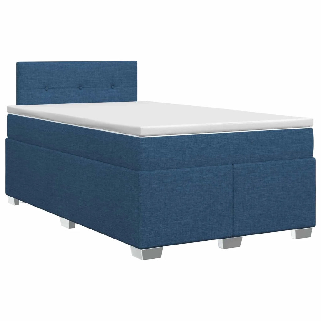 Letto box spring con materasso Blu 120 x 200 cm Tessuto 3450459