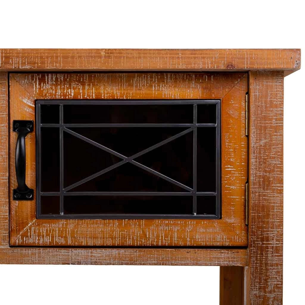 Mobile da ingresso in legno marrone 145x36x80h