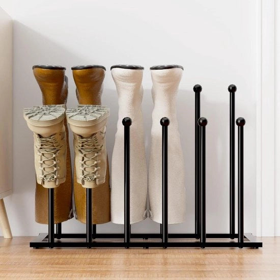 Organizzatore per scarpe per ingresso armadio cameretta terrazza esterno corridoio per 6 paia - Racks metallico libero stante bianco