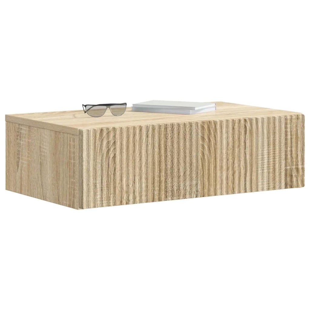 Tavolino da Parete Laterale Rovere Sonoma 59 x 34,5 x 17 cm 898487