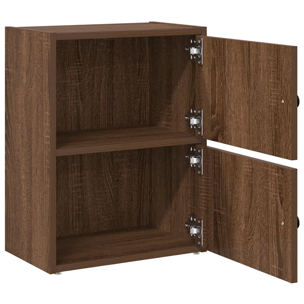 Libreria-Scaffale per Libri-Mobile di Stoccaggio Rovere Marrone 40x24x52 cm in Legno Multistrato