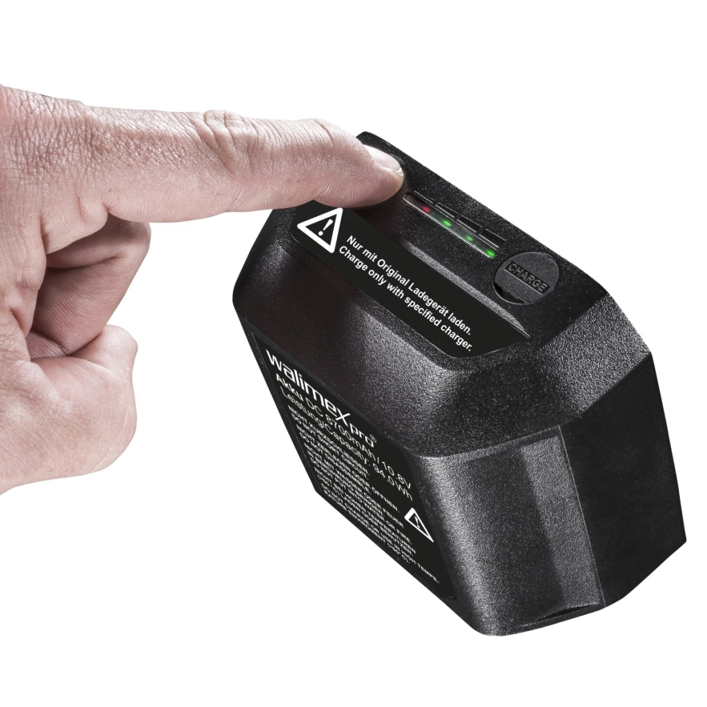 batteria ricaricabile 8700 mAh 10,8 V per la serie 2Go, batteria di ricambio per walimex pro flash da studio ricaricabile Flash2Go e luce video LED2Go, batteria ricaricabile 8700mAh 10,8V