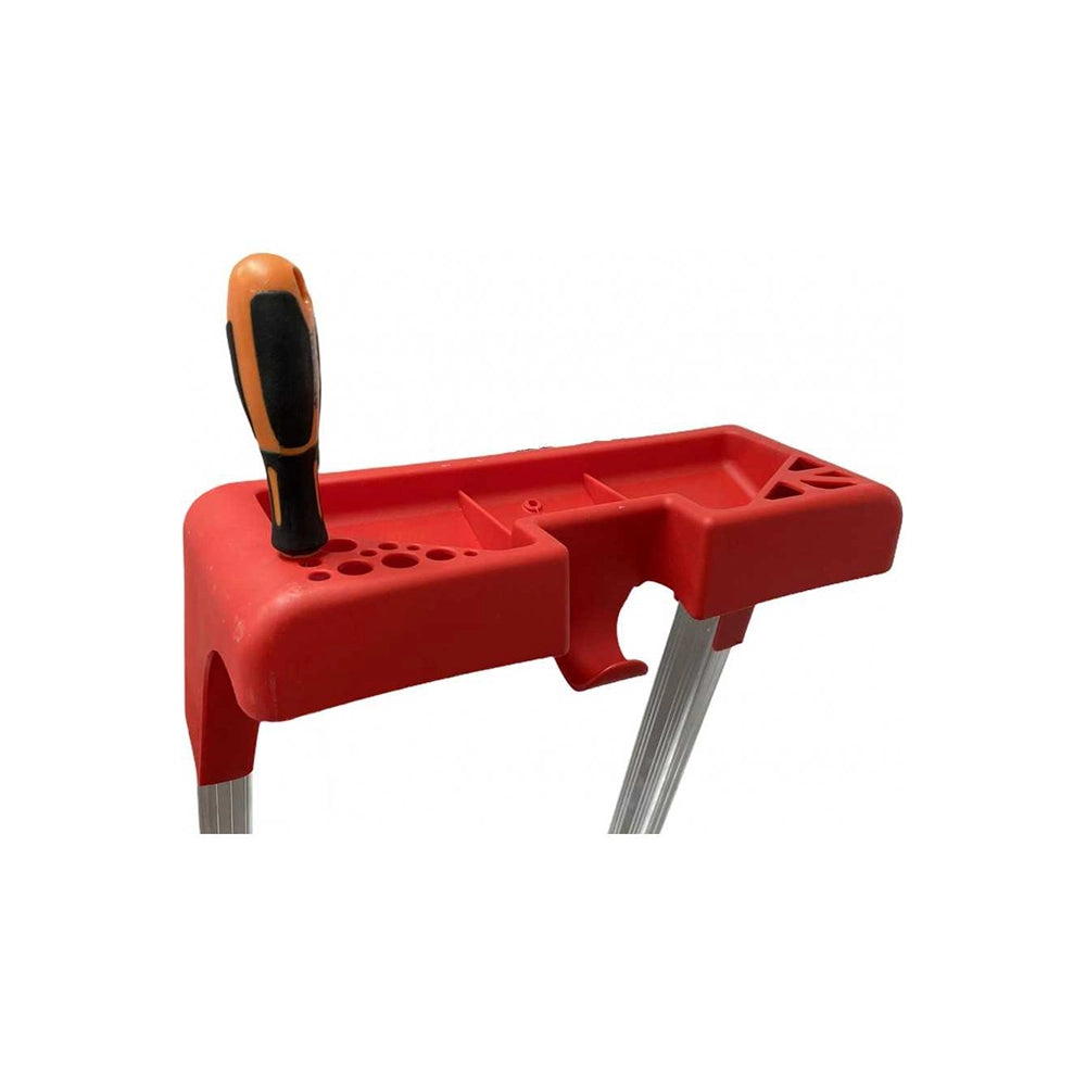Scala In Alluminio 5 Gradini Con Base 6 Gradini Gs/Tuv En131 Portata Massima 150 Kg