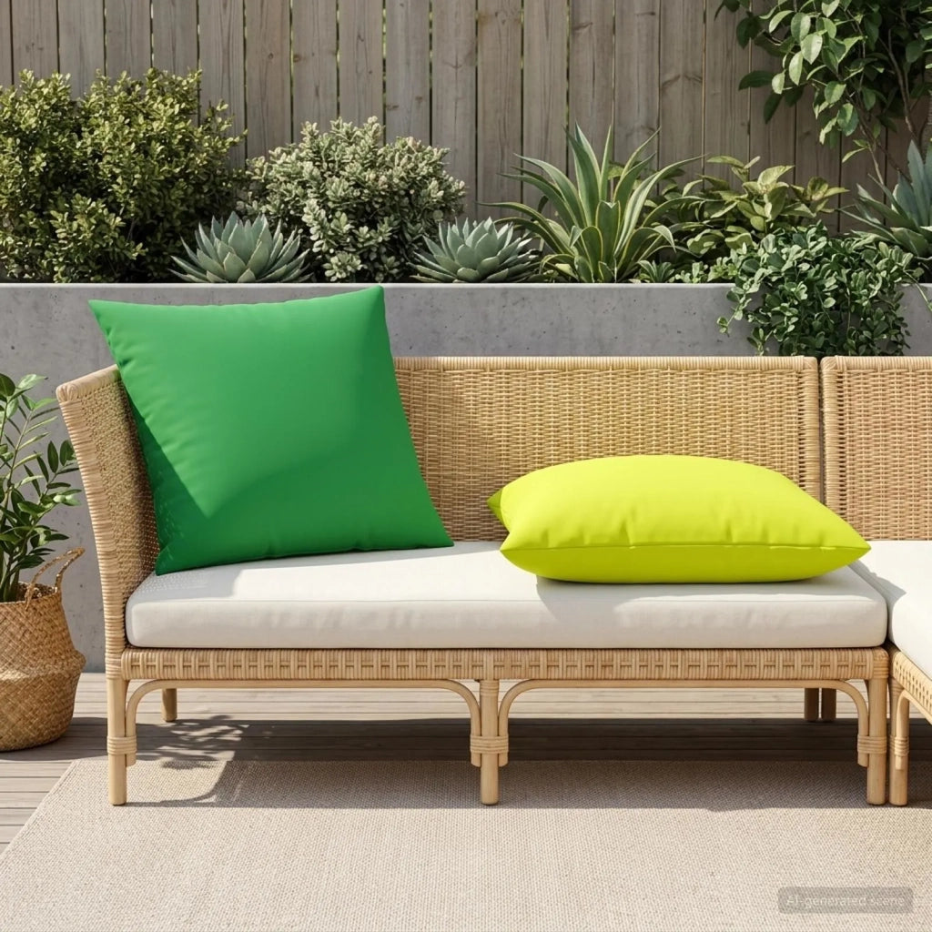 Federa 2 pcs HEERLEN Verde 65 x 65 cm Poliestere 913019