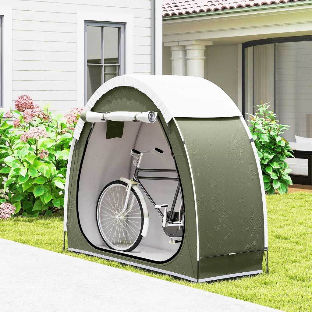 Garage per Biciclette ¨C zephmum ¨C Verde 200x80x170 cm