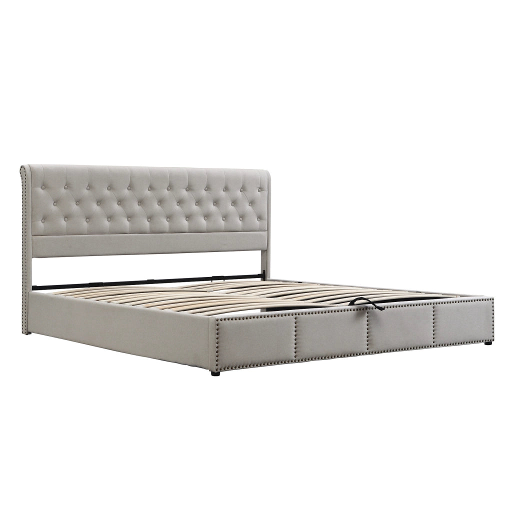 Letto matrimoniale contenitore 180x200 cm grigio