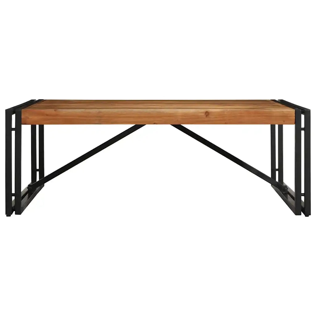 Tavolino Salotto 100x100x35 cm Legno Massello di Acacia