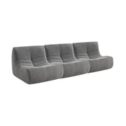 Divano modulare in bouclé, 3 posti, grigio