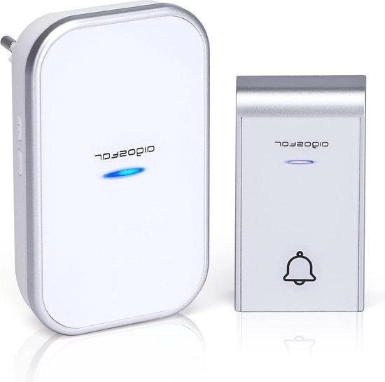 Deurbel Senso Wi-Fi - 1 Ontvanger - Plug&Play - AC - 3 Regolazioni del Volume - 36 Melodie - IP44 Resistente all'Acqua - Deurbel Bianco