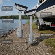 Boat Trailer Supports, Solid Rubber, Set Of 2, 63 - 88 Cm