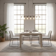 Tavolo da pranzo allungabile in vetro temperato tortora Function 120-170x80 cm fino a 8 posti | Duzzle