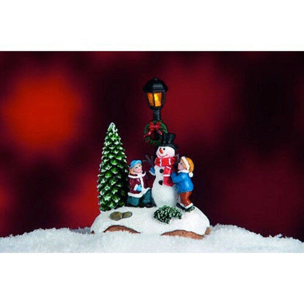 Trade Shop - Paesaggio Statuette Tema Natalizio Da 12,5 Cm Con Luce A Led Vari Modelli -
