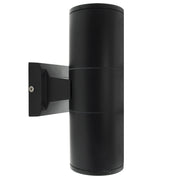 Applique cilindro esterni parete facciata doppio fascio luce GU10 giardino facciate balcone terrazzo 230V COLORE NERO