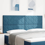 Testata LED  Design a Blocchi a Diamante Blu Scuro 200 cm Velluto