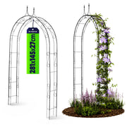 Arco da giardino in metallo KADAX per fiori, rose e piante rampicanti, supporto da 281 cm
