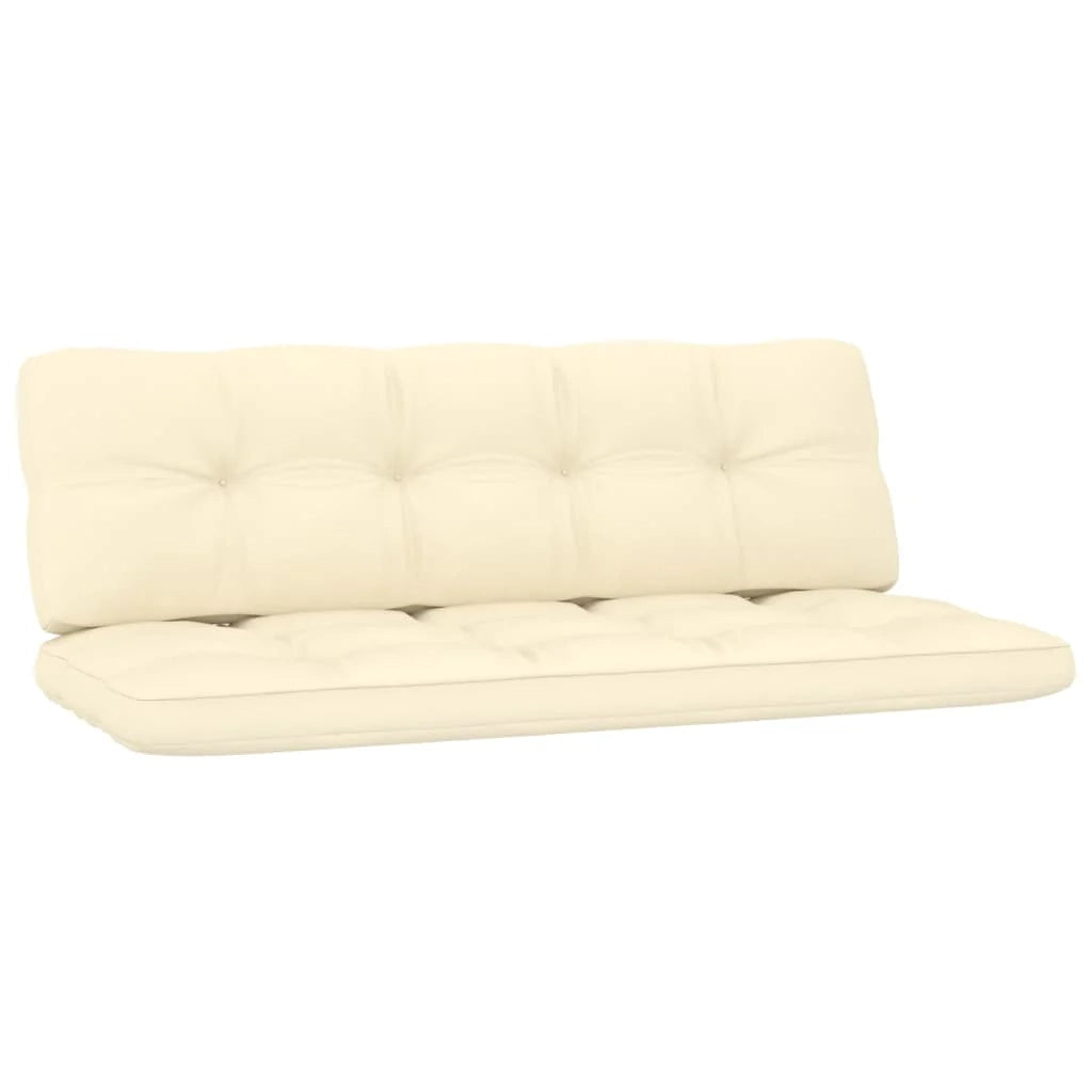 Panca da giardino mobili da esterno per patio mobili da terrazza con cuscini color crema 179 x 76 x 76 cm pino impregnato 02_0011628