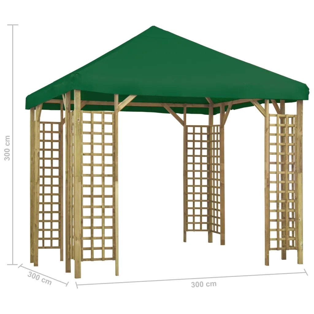 Gazebo 3x3 m Verde 3054482