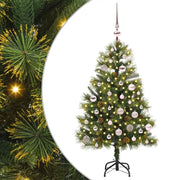 Albero di Natale | Decorazioni natalizie artificiale pieghevole con coni Verde 150 cm