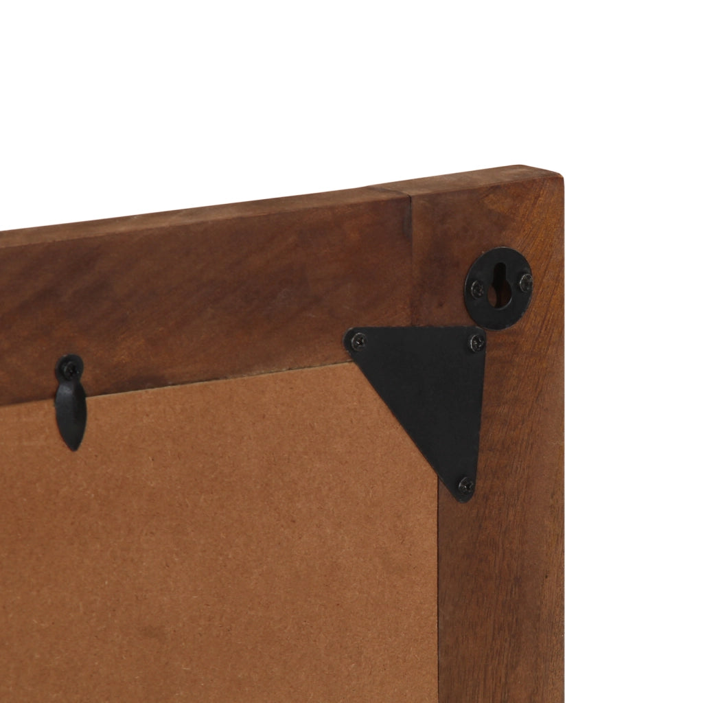 Specchio da bagno 50x70x3 cm in legno massello di mango