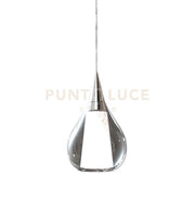 SOSPESI-E27G C Sospensione vetro 1 luce color cristallo attacco E27 diam.25cm senza base
