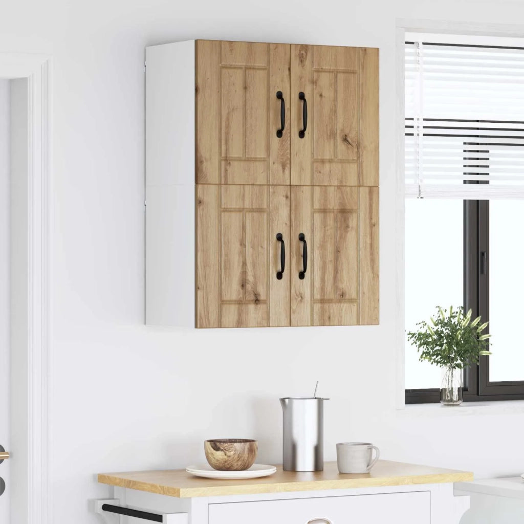 Armadi a pareti per cucina Lucca 2 pcs Rovere Artigianale 884933