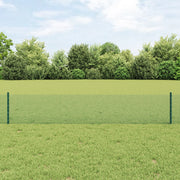 Recinzione in Filo Saldato con 5 Paletti U Verde 0.4x10 m Acciaio