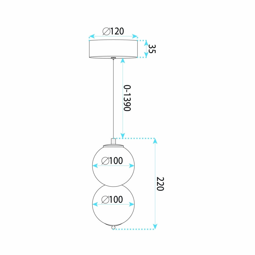 Lampada A Sospensione A Led Lhj117-2cp Oro Spazzolato
