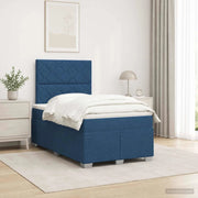 Letto box spring con materasso Blu 120 x 200 cm Tessuto 3453394