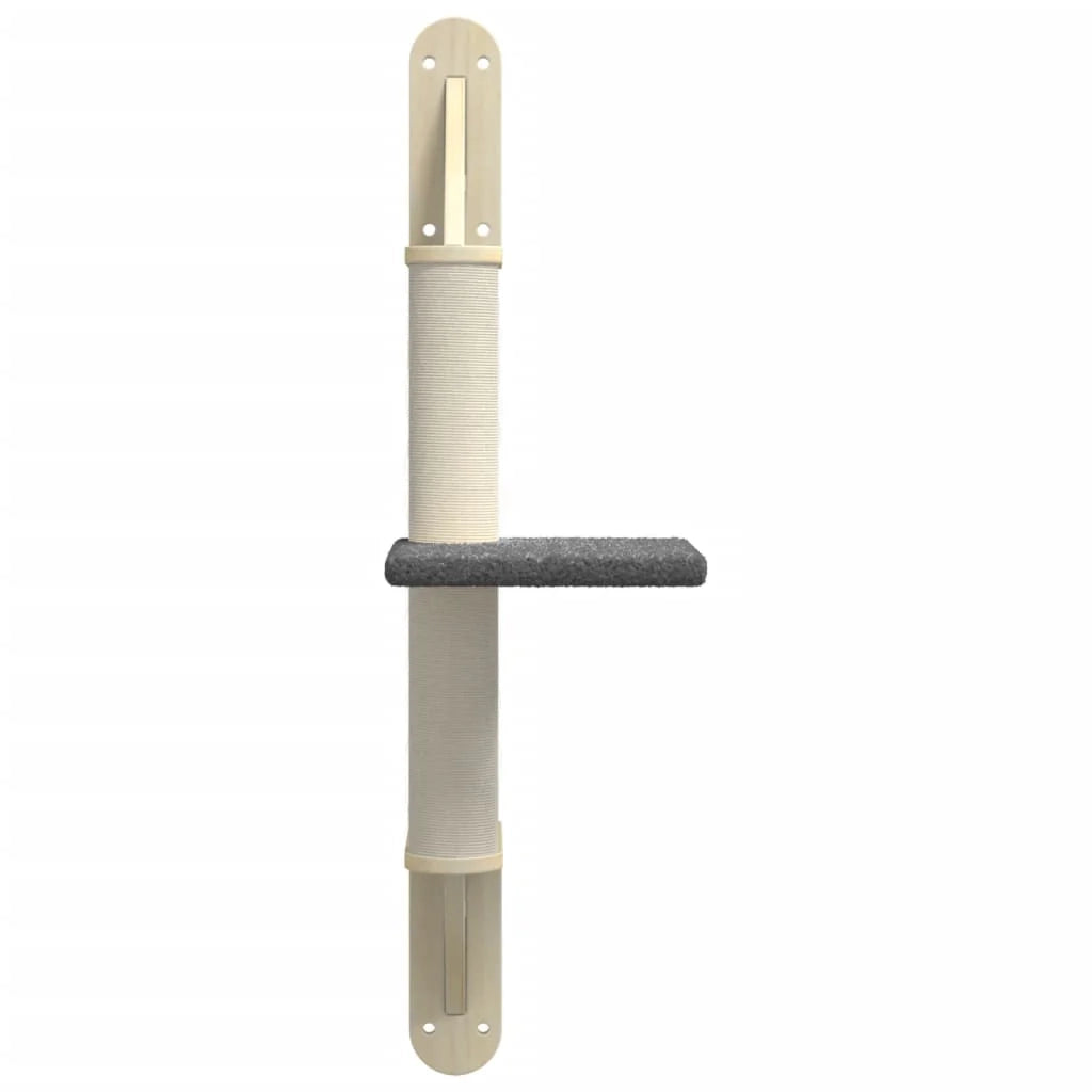 Tiragraffi per gatti Mobili per arrampicata su torre Raschietto per gatti Piattaforma da arrampicata da parete con tiragraffi scuro 85,5 cm grigio 02_0022784