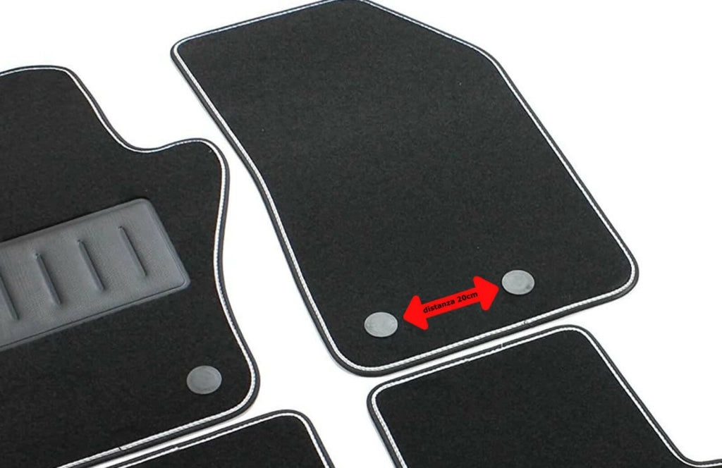 SPRINT02001 , Jeep Renegade MY14 dal 2014-2015 , distanza fissaggi tappeto anteriore lato passeggero 20 Cm , (4 Fix OP2)