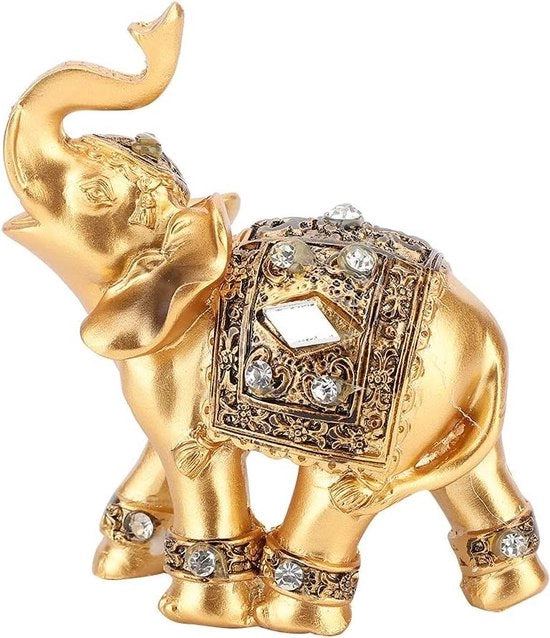 Statuetta di elefante in stile antico - Portafortuna per decorazione domestica.