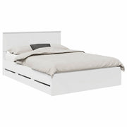 Letto matrimoniale | Letto per adulti | Struttura del letto Bianco 160 x 200 cm Legno Ingegnerizzato