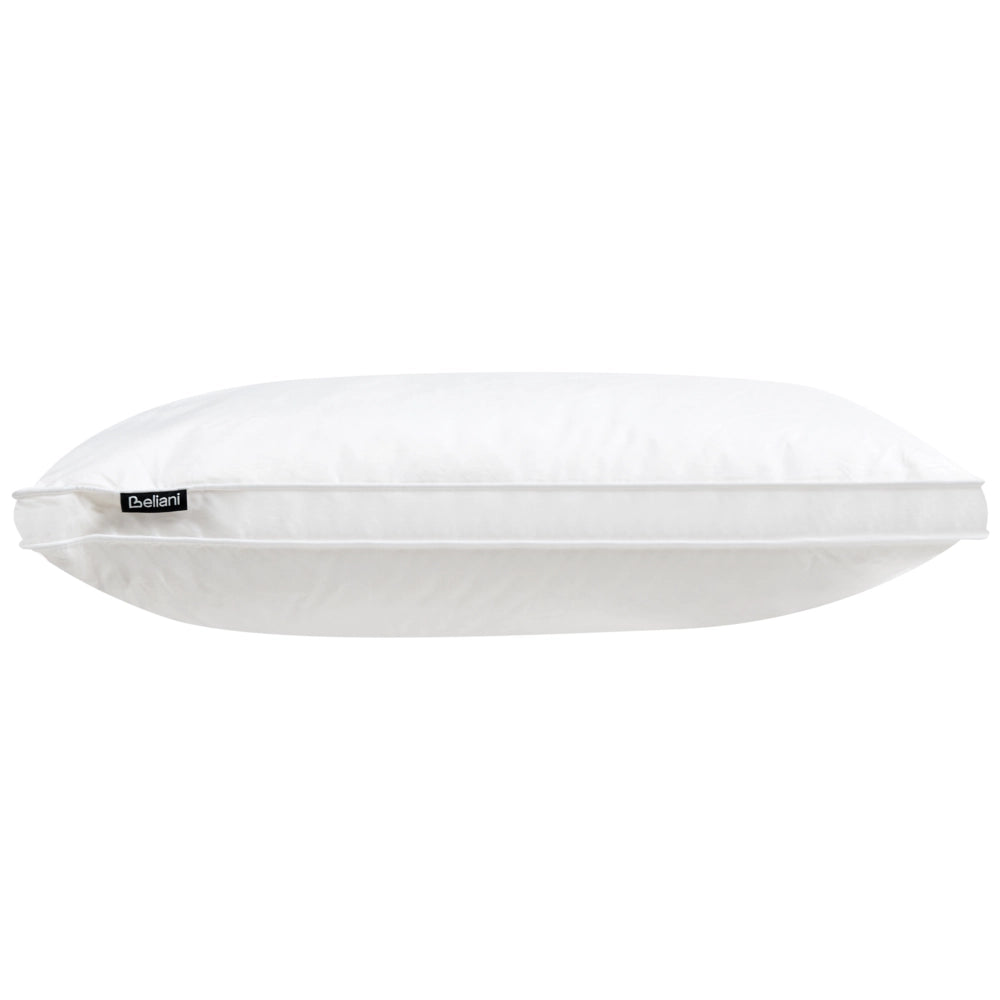 Cuscino da letto guanciale Cotone Bianco Piumino D'anatra e Piume 80 x 80 cm Medio Morbido