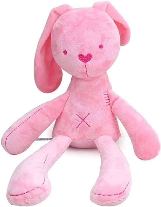 Konijnenknuffel in Pluche 45 cm con Orecchie Molli - Regalo per Bambini in Rosa